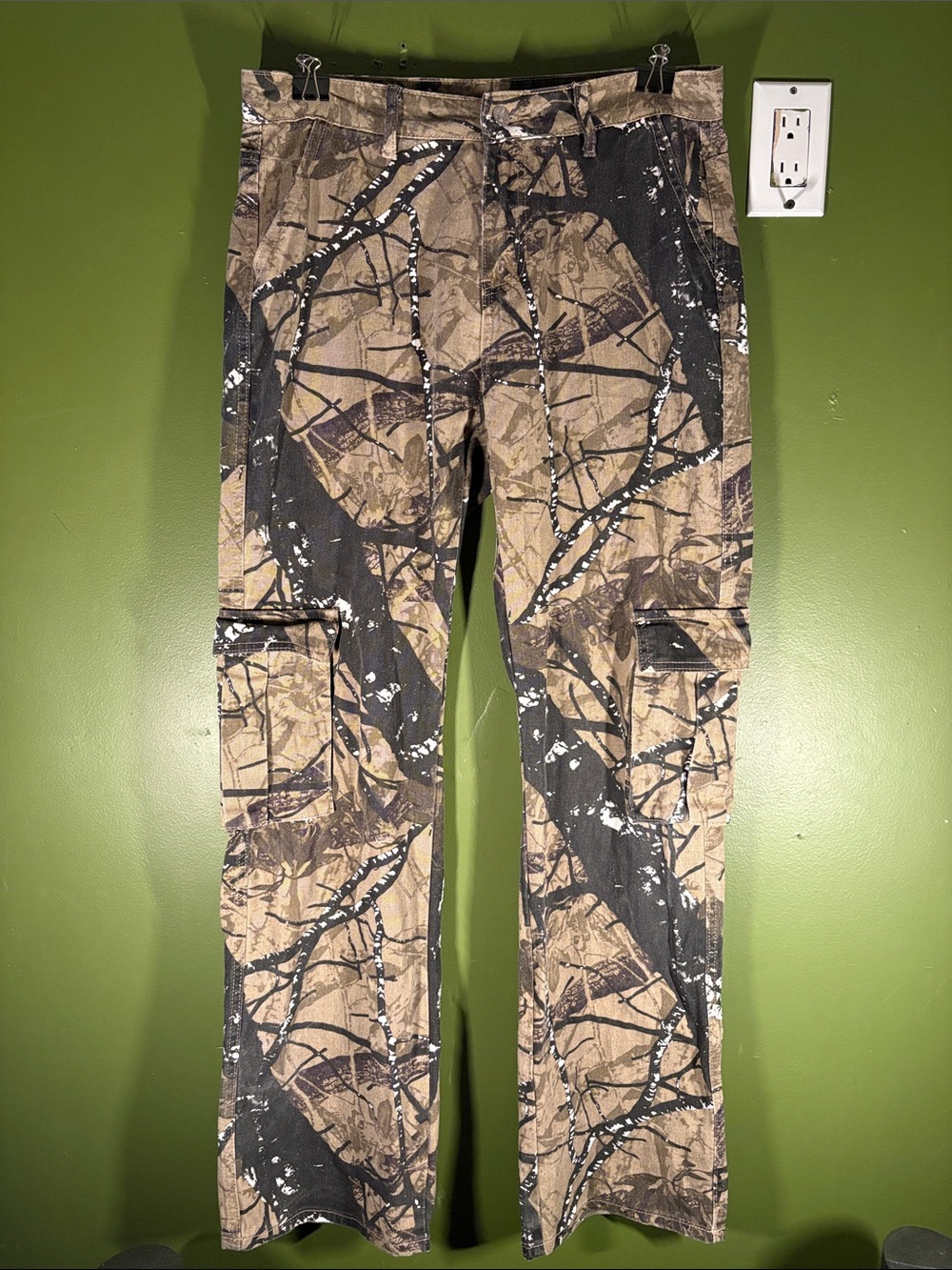 SHEIN Brown and Black Camouflage Cargo Pants
